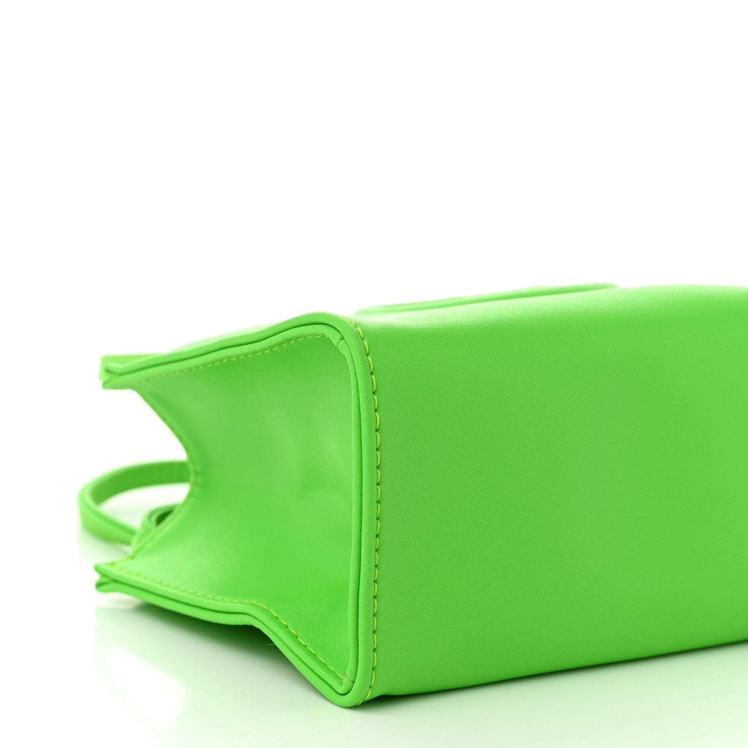 Telfar Vegan Leather Small Shopping Bag Highlighter Green 9 of 10