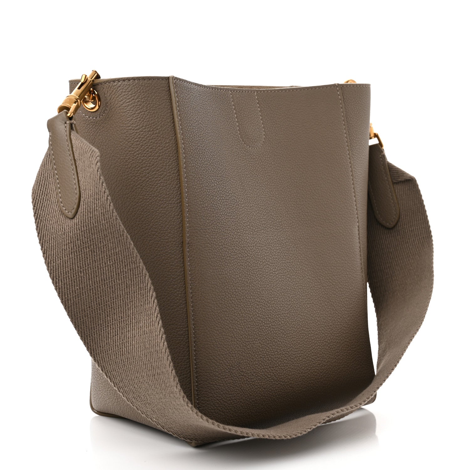 Celine Soft Grained Calfskin Small Sangle Bucket Bag Taupe 3 of 9