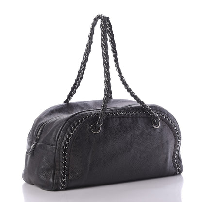 Chanel Goatskin Medium Luxe Ligne Bowler Black 3 of 9