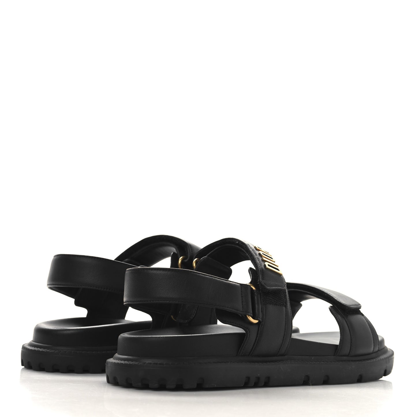 Lambskin Dioract 10mm Sandals 40 Black