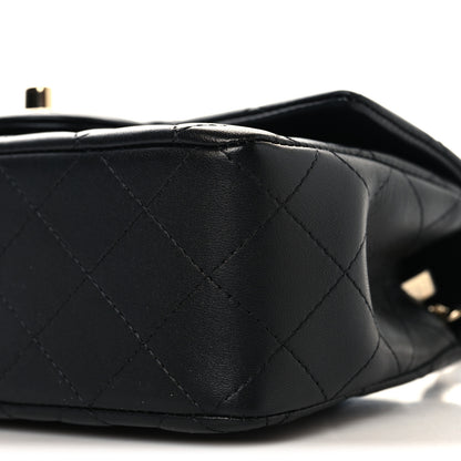 Chanel Lambskin Quilted Mini Top Handle Rectangular Flap Black 10 of 10