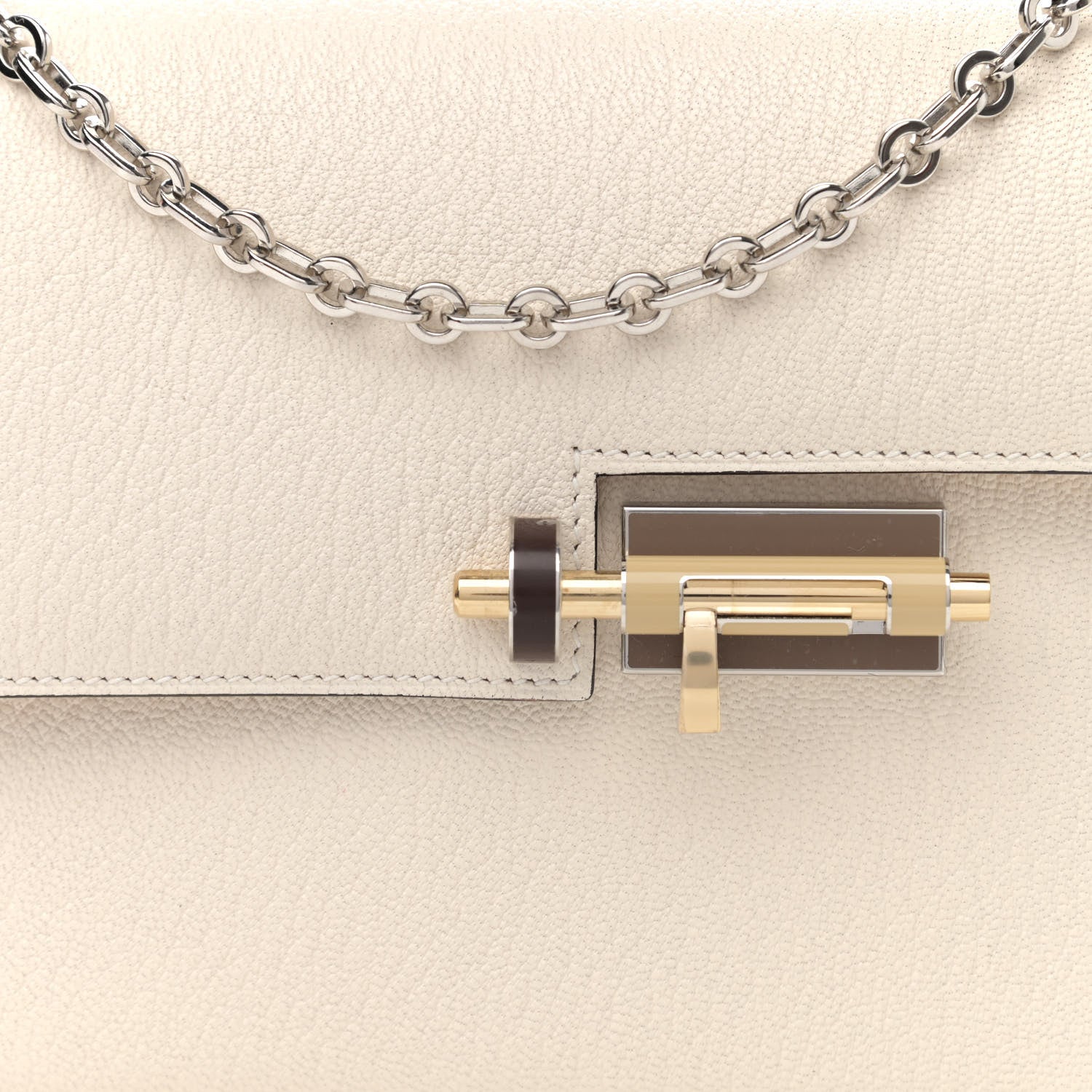 Hermes Chevre Mysore Mini Verrou Chaine Bag Nata 8 of 11