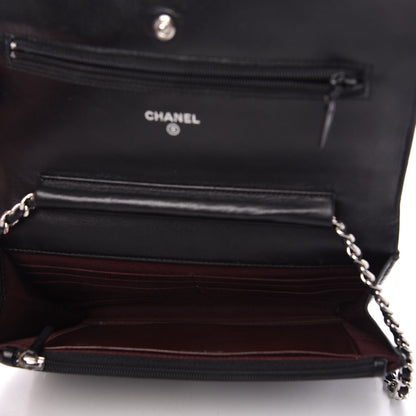 Chanel Lambskin Quilted Wallet On Chain WOC Black 5 of 11