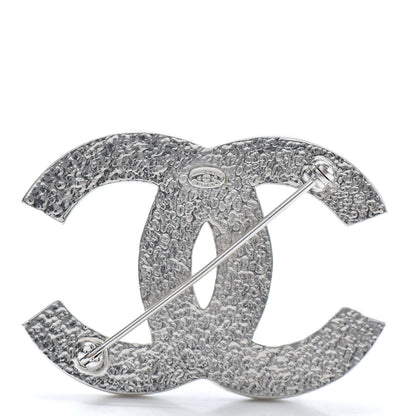 Chanel Baguette Crystal CC Brooch Silver 3 of 4