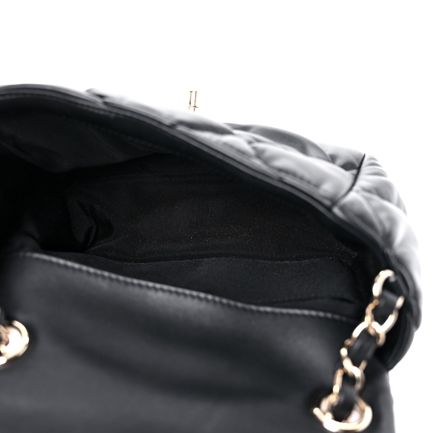 Chanel Calfskin Quilted Mini Square Bubbly Flap Black 4 of 11