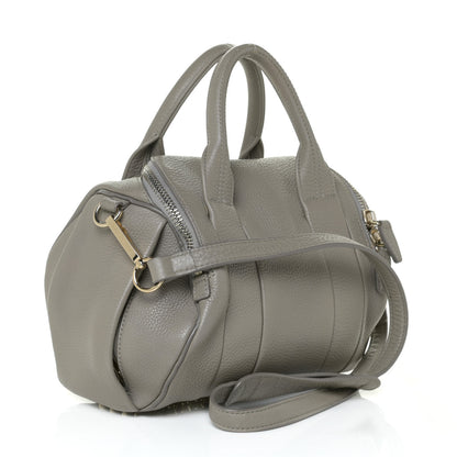 Alexander Wang Pebbled Lambskin Rockie Gray Pale Gold Hardware 3 of 14
