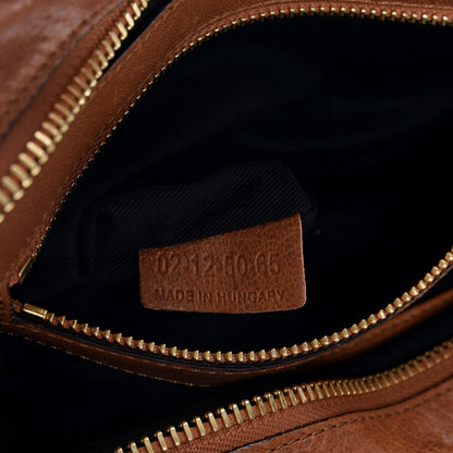Chloe Tumbled Lambskin Medium Ethel Satchel Nutmeg Moka 8 of 8
