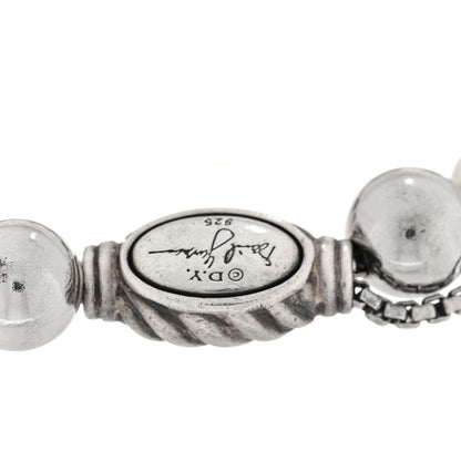 David Yurman Sterling Silver Pearl 8mm Spiritual Bead Bracelet 3 of 3