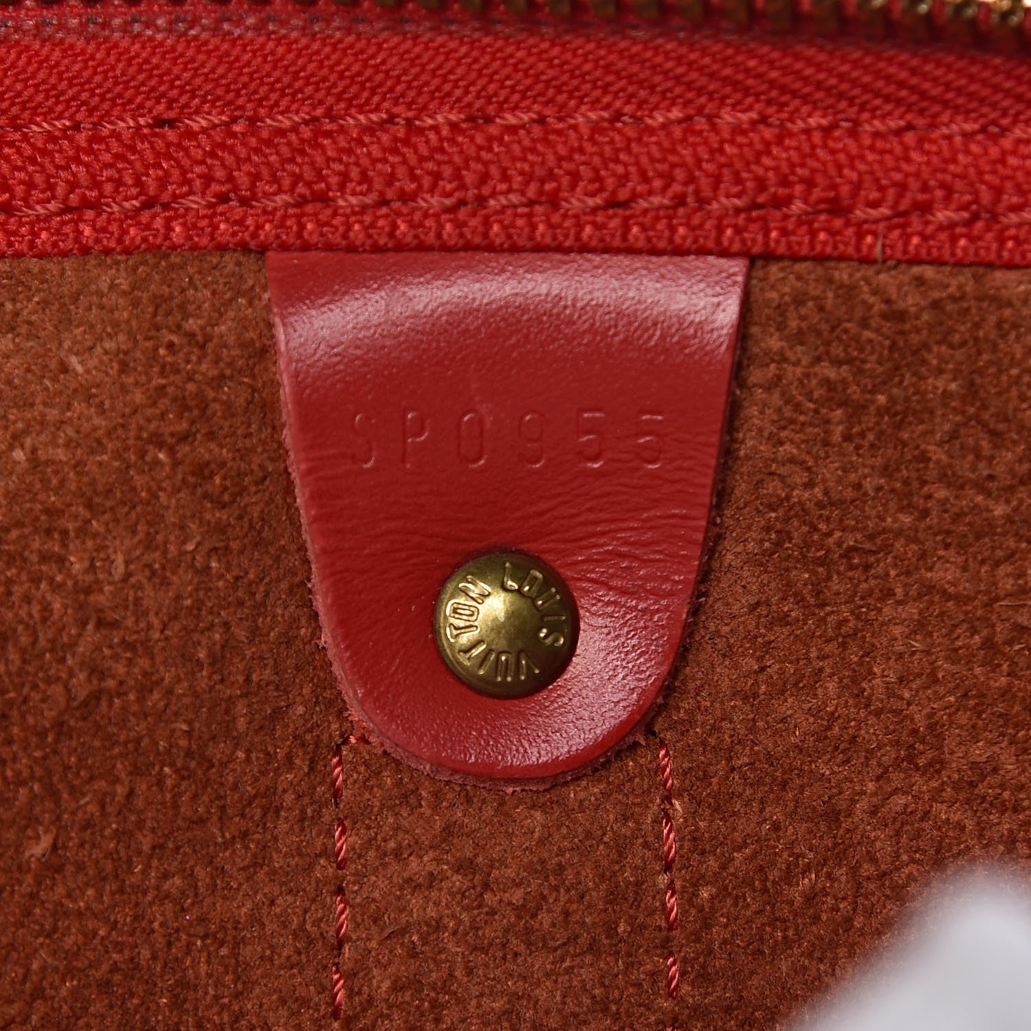 Louis Vuitton Epi Keepall 55 Castillan Red 8 of 26