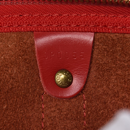 Louis Vuitton Epi Keepall 55 Castillan Red 8 of 26