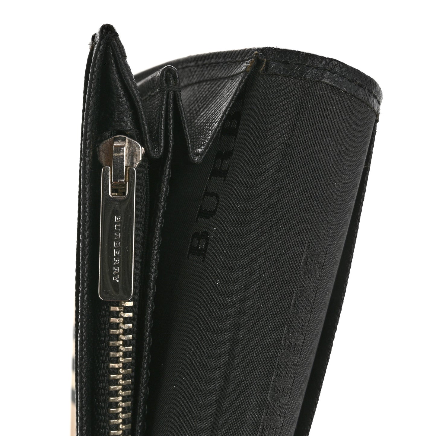 House Check Continental Wallet Black