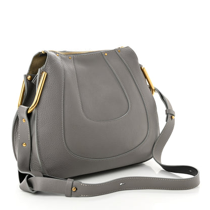 Chloe Grained Calfskin Small Hayley Hobo Cashmere Grey 3 of 14