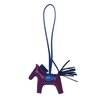 Hermes Milo Lambskin Grigri Rodeo Horse Bag Charm PM Violet Bleu Saphir Bleu France 1 of 4