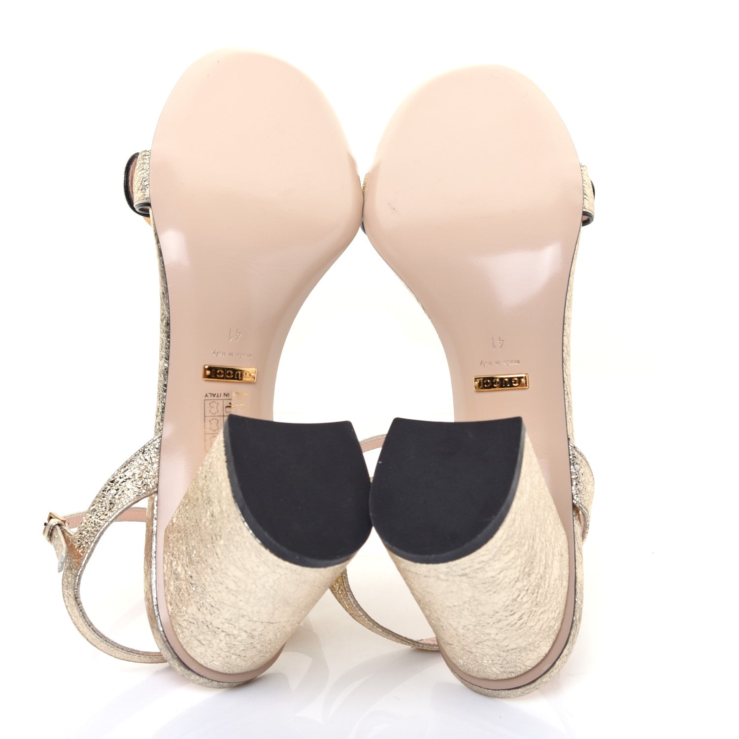 Gucci Galassia GG Marmont Ankle Wrap 75mm Sandals 41 Platino 5 of 7