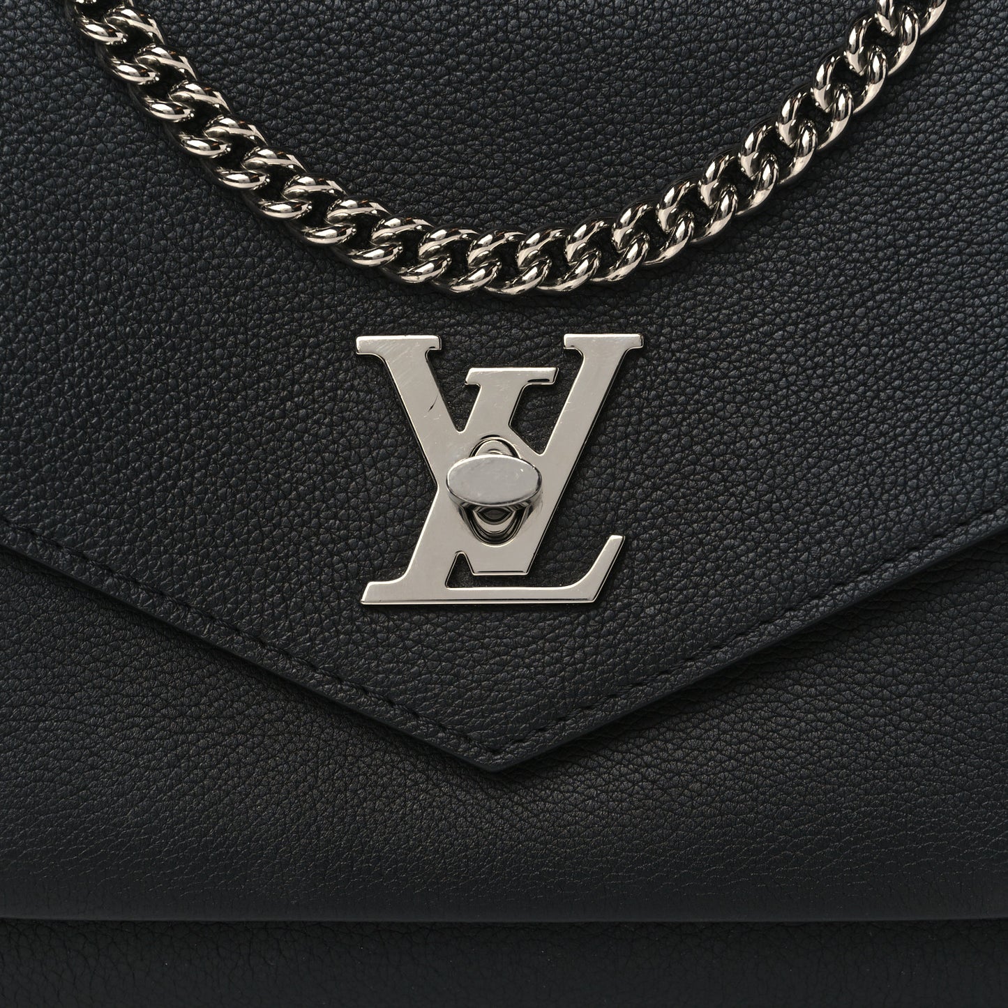 Soft Calfskin Mylockme Chain Bag BB Black