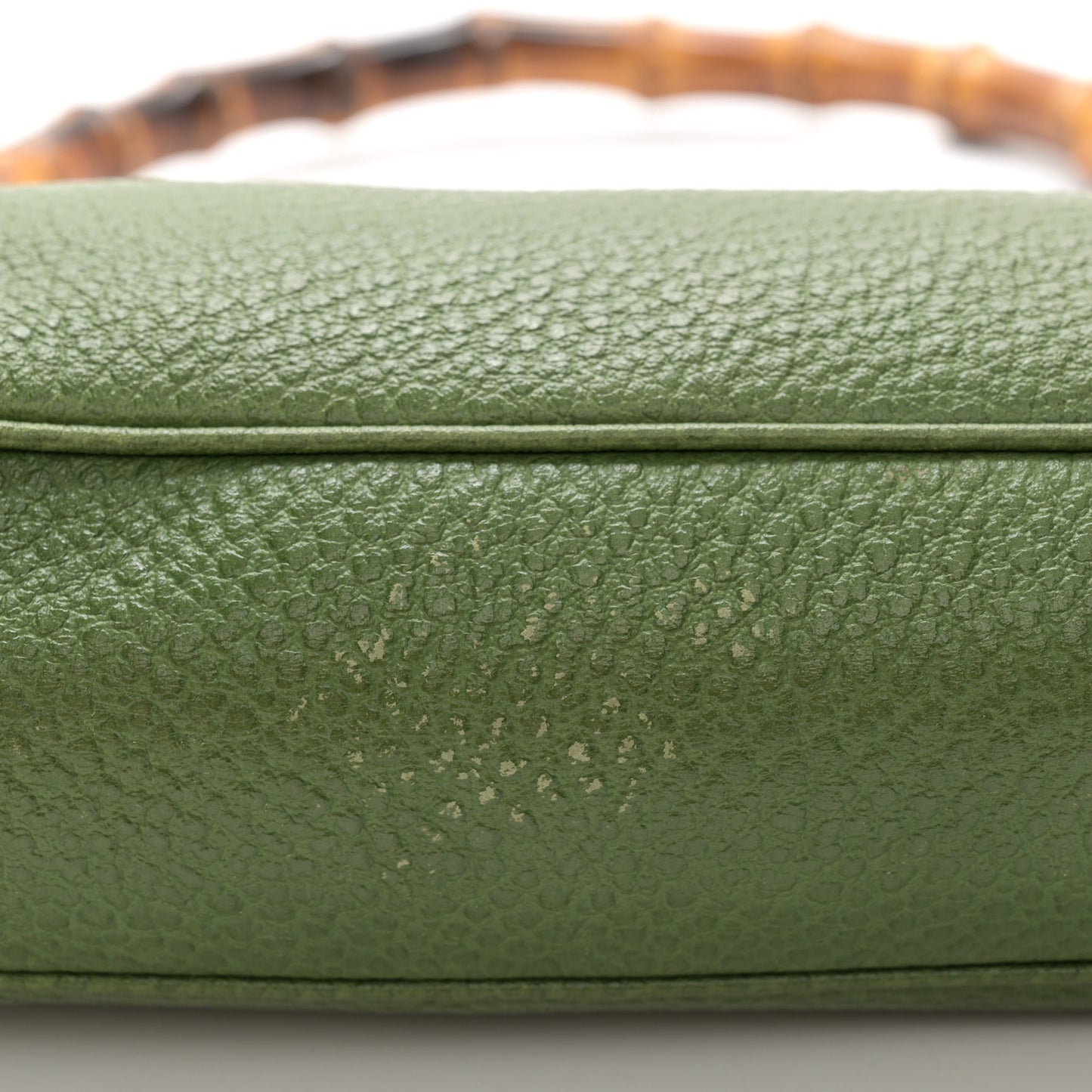 Calfskin Bamboo Anita Top Handle Bag Green