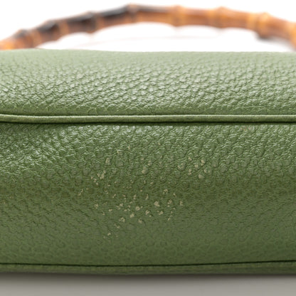 Gucci Calfskin Bamboo Anita Top Handle Bag Green 11 of 15