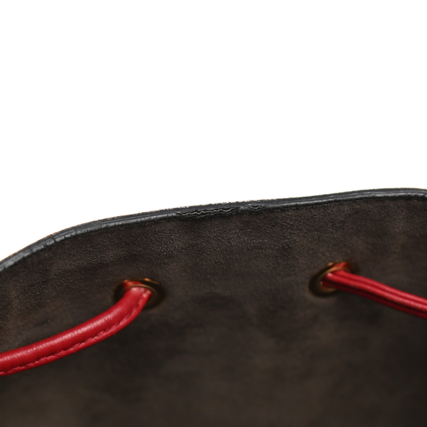 Vitello Grace F is Fendi Bi-Color FF 1974 Embossed Grande Mon Tresor Bucket Bag Maya Black Fragola