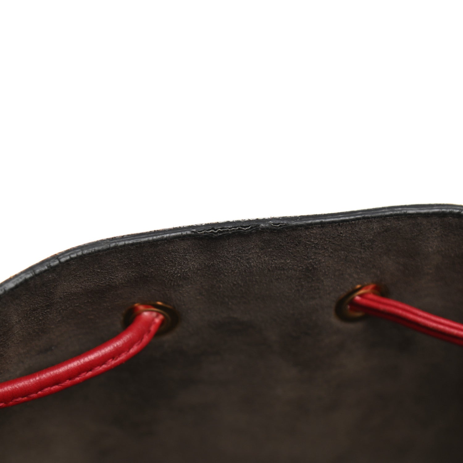 Fendi Vitello Grace F is Fendi Bi-Color FF 1974 Embossed Grande Mon Tresor Bucket Bag Maya Black Fragola 10 of 10