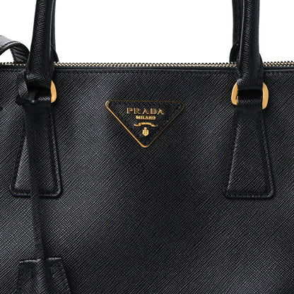 Prada Saffiano Small Galleria Double Zip Tote Black 10 of 13