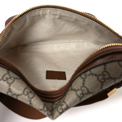 Gucci GG Supreme Monogram Textured Calfskin Retro Interlocking G Belt Bag Beige Ebony Brown Sugar 5 of 10