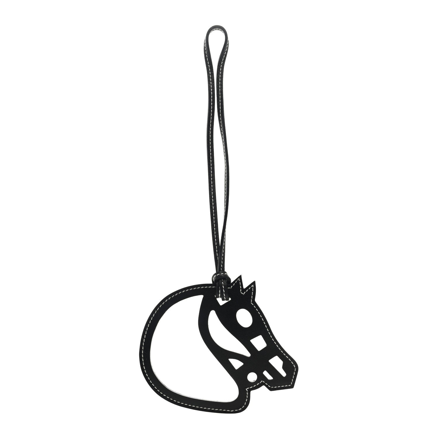 Hermes Box Paddock Cheval Horse Bag Charm Black 1 of 3