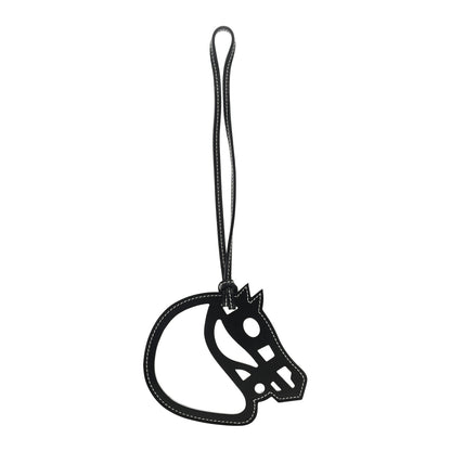 Hermes Box Paddock Cheval Horse Bag Charm Black 1 of 3