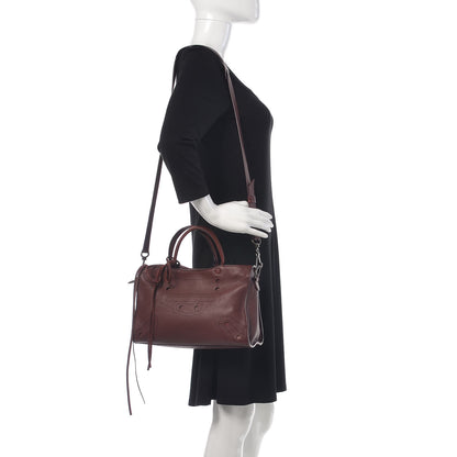 Balenciaga Veau Soyeux Perforated Blackout Hardware S City Rouge Bordeaux 2 of 10