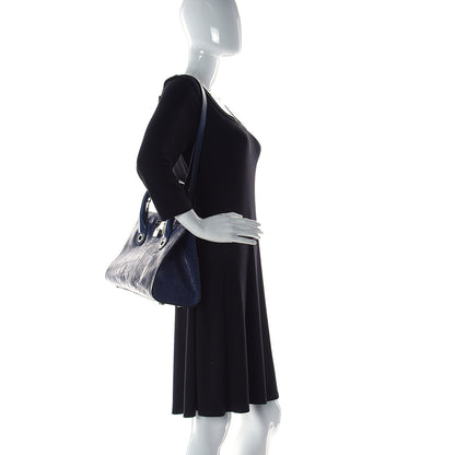 Jimmy Choo Crocodile Embossed Calfskin Riley Tote Steel Blue 2 of 12