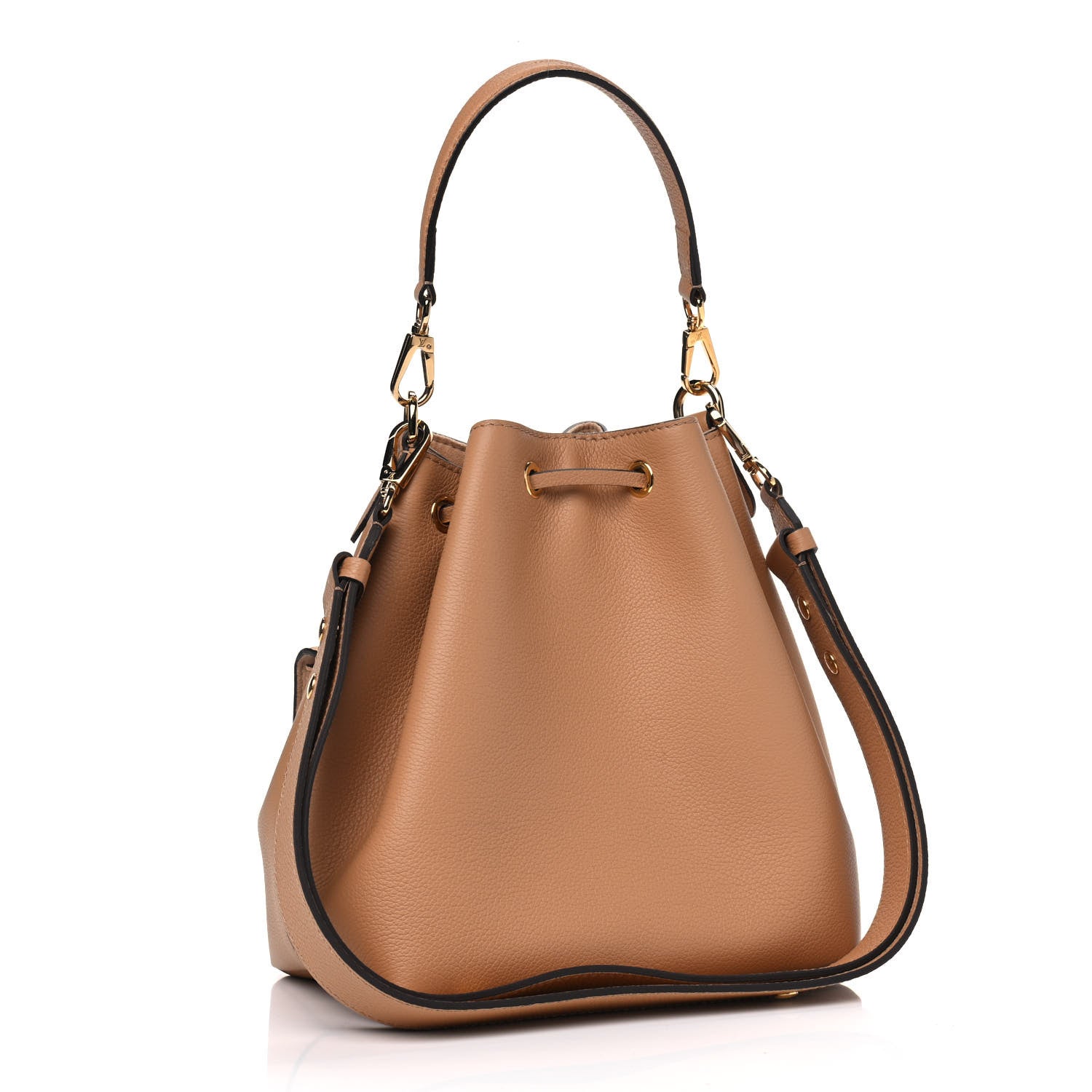 Louis Vuitton Calfskin Lockme Bucket MM Arizona Beige 810460