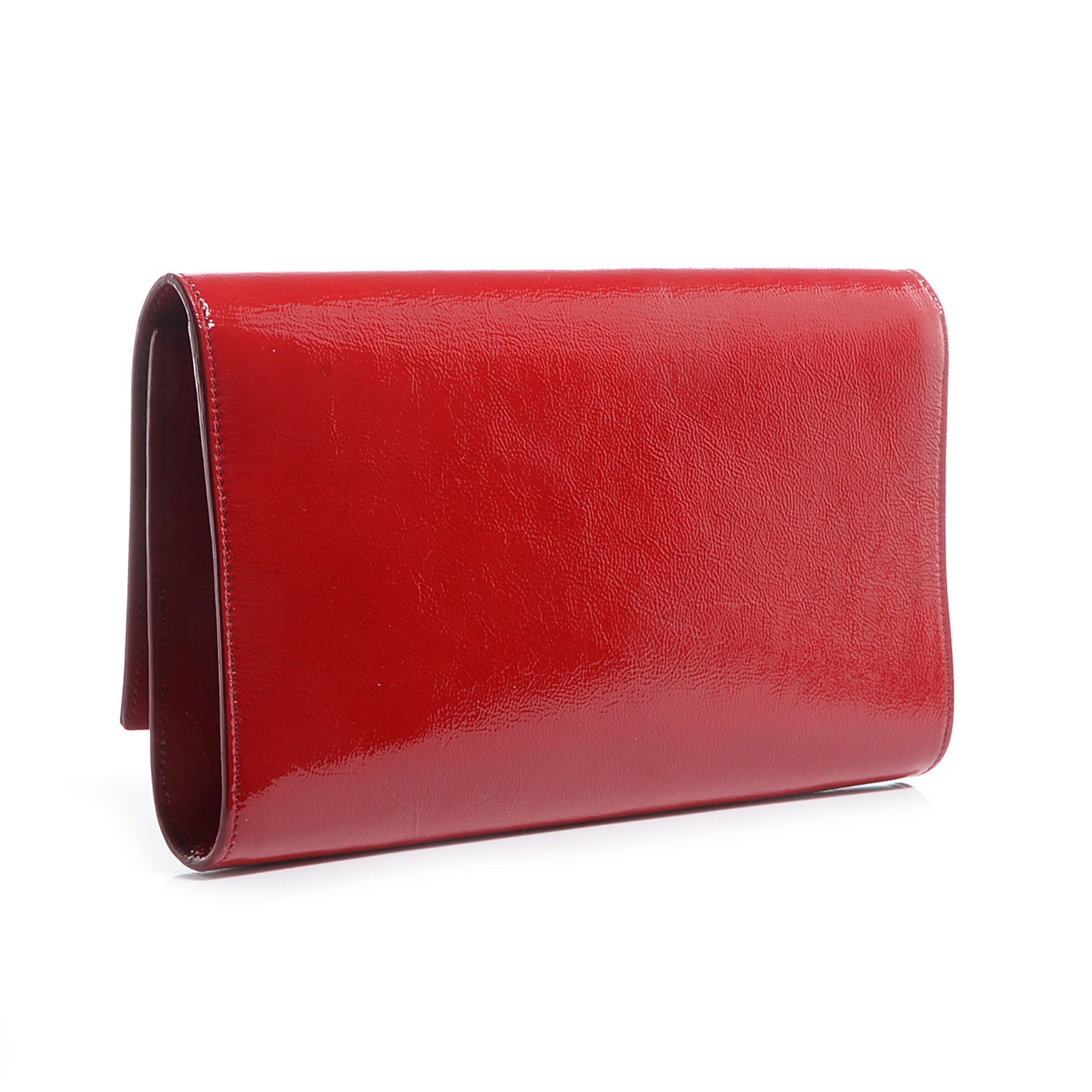 Saint Laurent Patent Monogram Large Belle De Jour Clutch Red 3 of 7