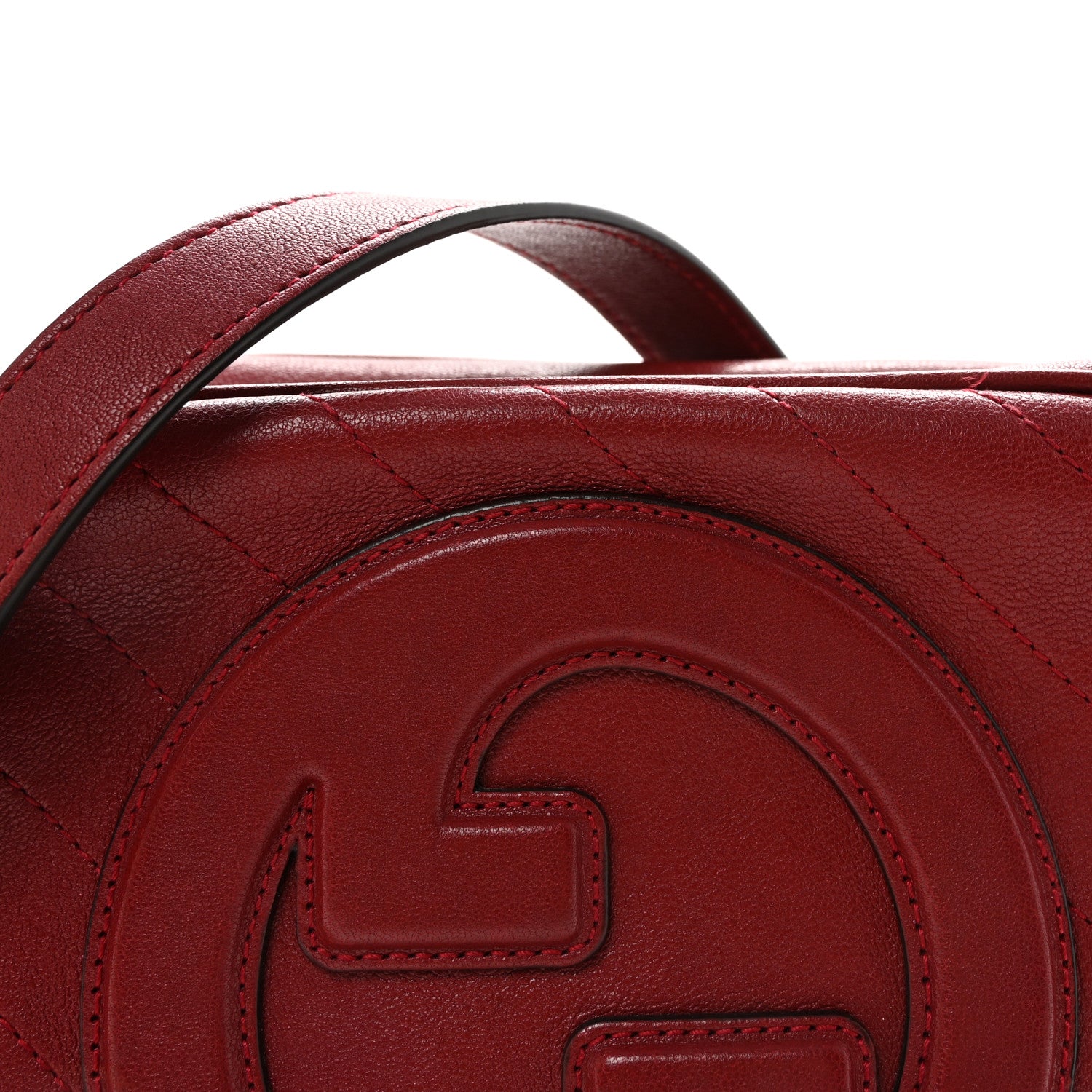 Gucci Sakai Be Green Calfskin Diagonal Stitched Small Blondie