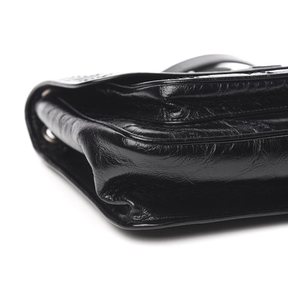 Saint Laurent Crinkled Calfskin Matelasse Monogram Medium Niki Chain Satchel Black 8 of 10