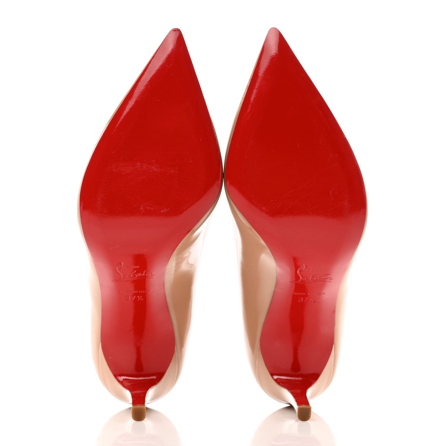 Christian Louboutin Patent Corneille 100 Pumps 37.5 Nude 5 of 7