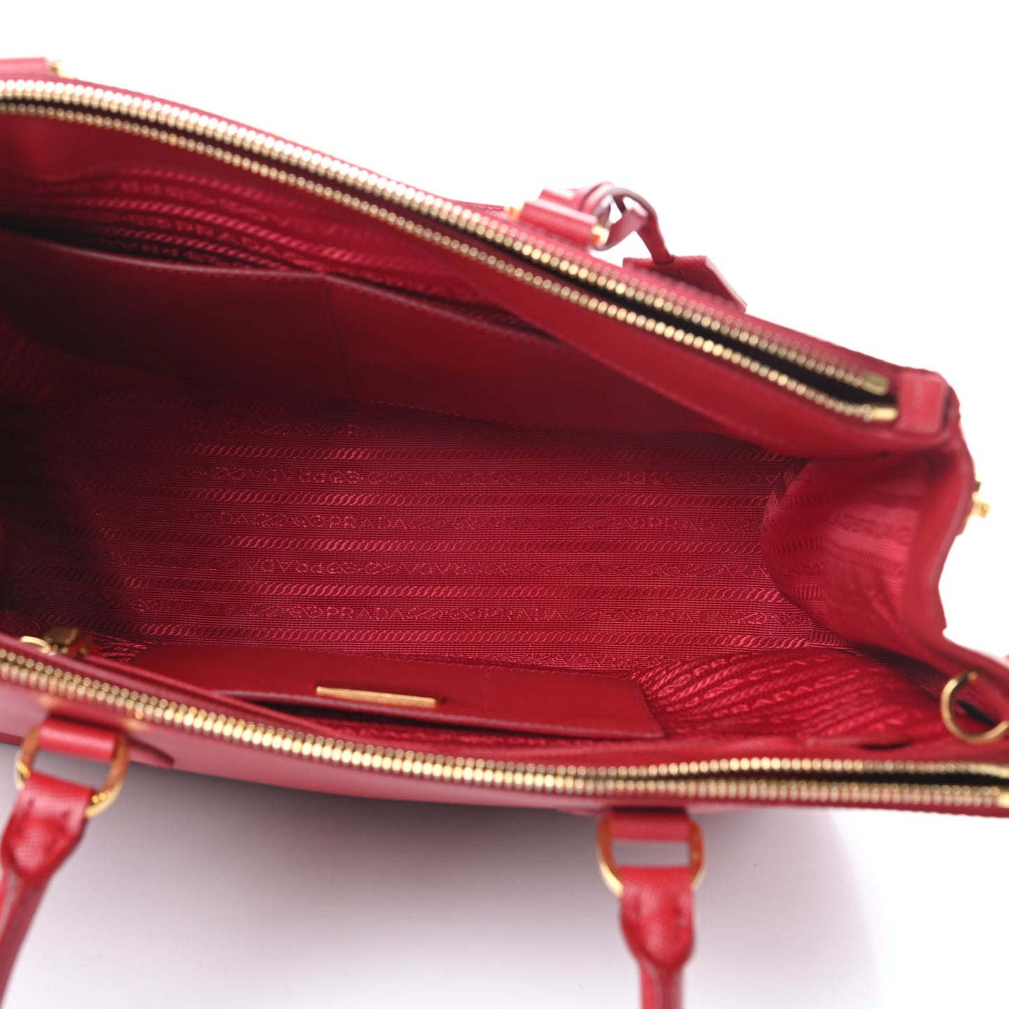 Saffiano Medium Galleria Double Zip Tote Fuoco