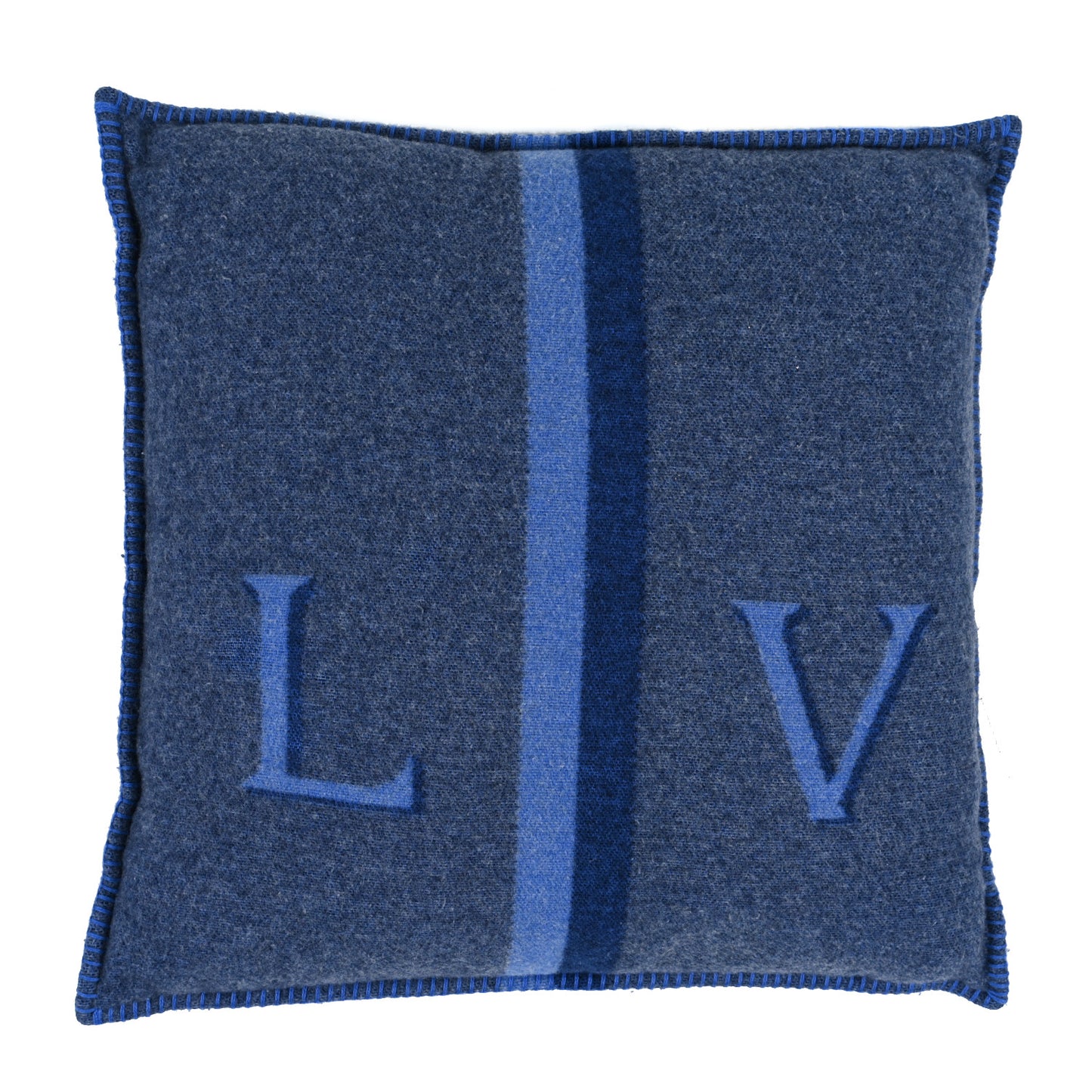 Wool Cashmere Cushion Pillow Blue Gray