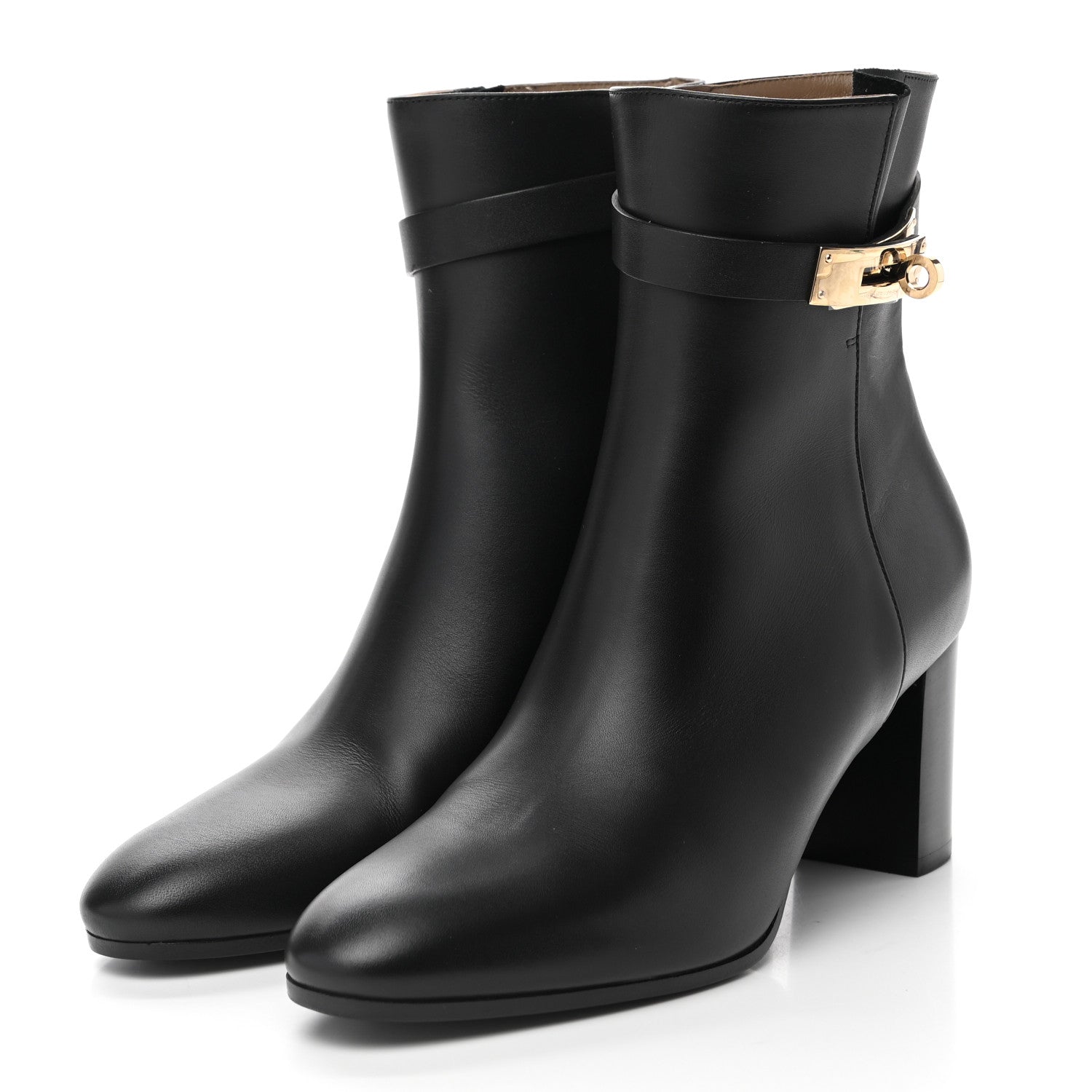 Hermes Calfskin Saint Germain Ankle Boots 39 Black 3 of 12