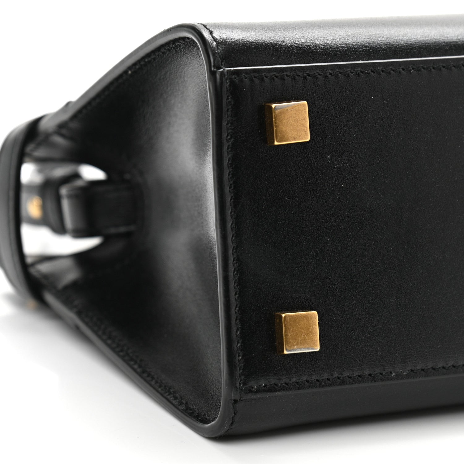 Saint Laurent Smooth Calfskin Manhattan Nano Shopper Tote Black 7 of 8