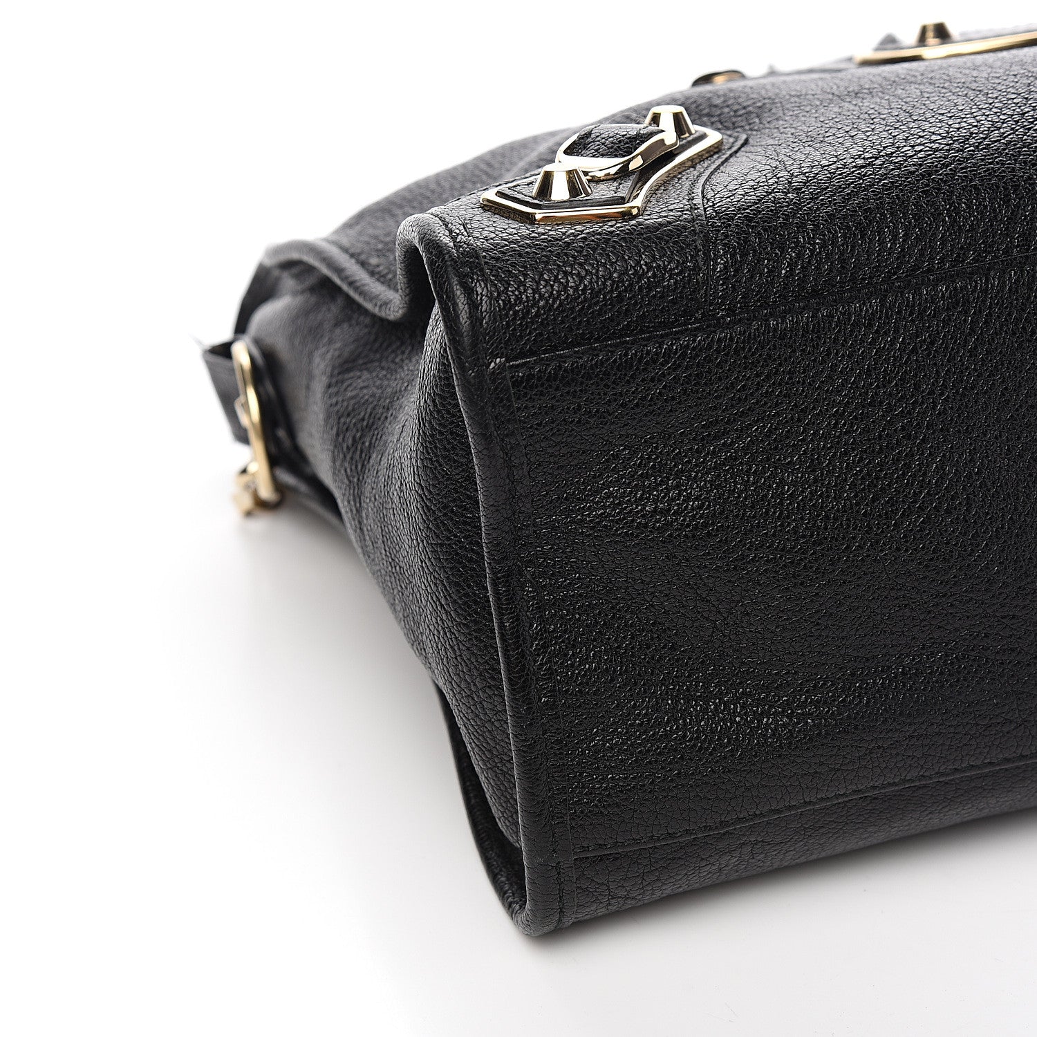 Balenciaga Chevre Gold Metallic Edge Hardware City Black 7 of 10