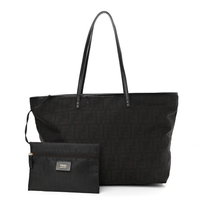 Fendi Nylon Zucca Medium Roll Tote Tobacco 1 of 22