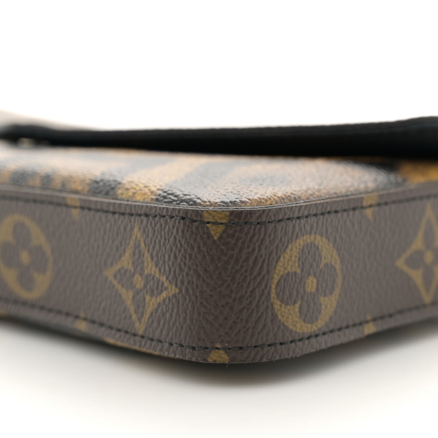 Monogram Animal Print Pochette Felicie Chain Wallet