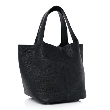 Hermes Taurillon Clemence Picotin Lock 22 MM Black 3 of 10