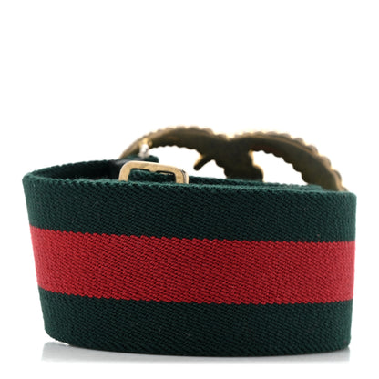 Gucci Canvas Torchon Double G Web Belt 90 36 Verde 2 of 4
