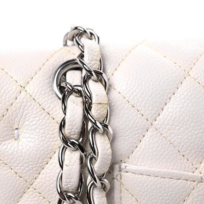 Chanel Caviar Quilted Medium Double Flap White 18 of 19