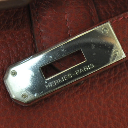 Hermes Clemence BIRKIN 35 Handbag Red - Bleu Red 12 of 12