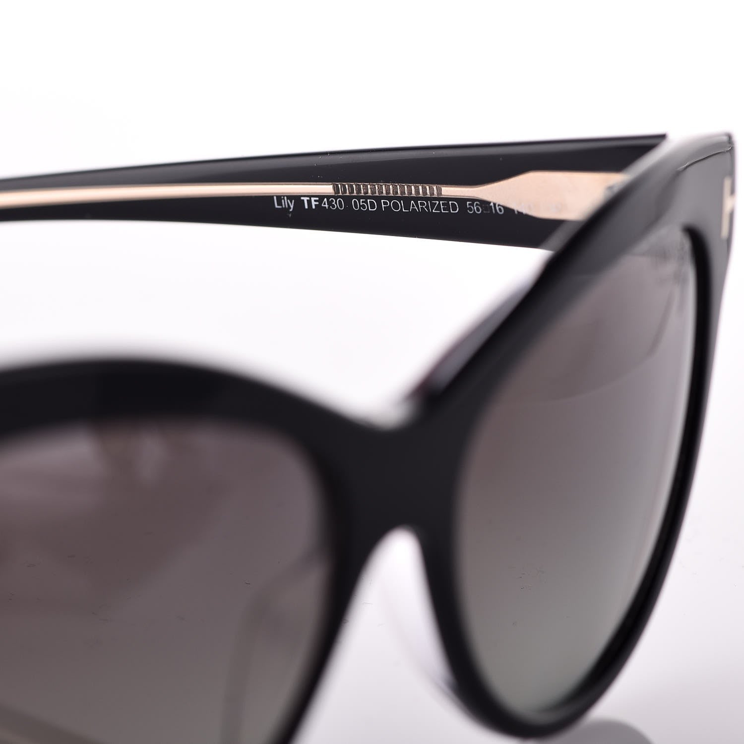 Tom Ford Polarized Lily Sunglasses TF430 Black 6 of 8