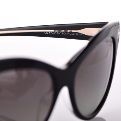 Tom Ford Polarized Lily Sunglasses TF430 Black 6 of 8