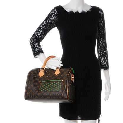 Louis Vuitton Monogram Perforated Speedy 30 Green 2 of 7
