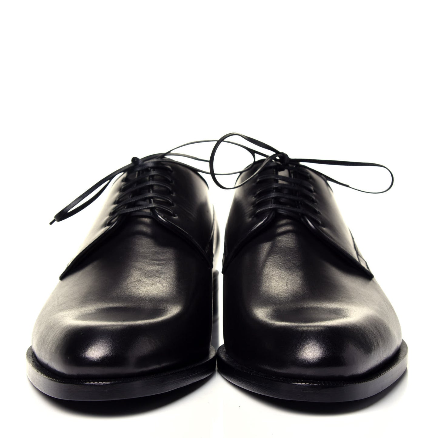 Brushed Calfskin Derby Shoes 40.5 Black