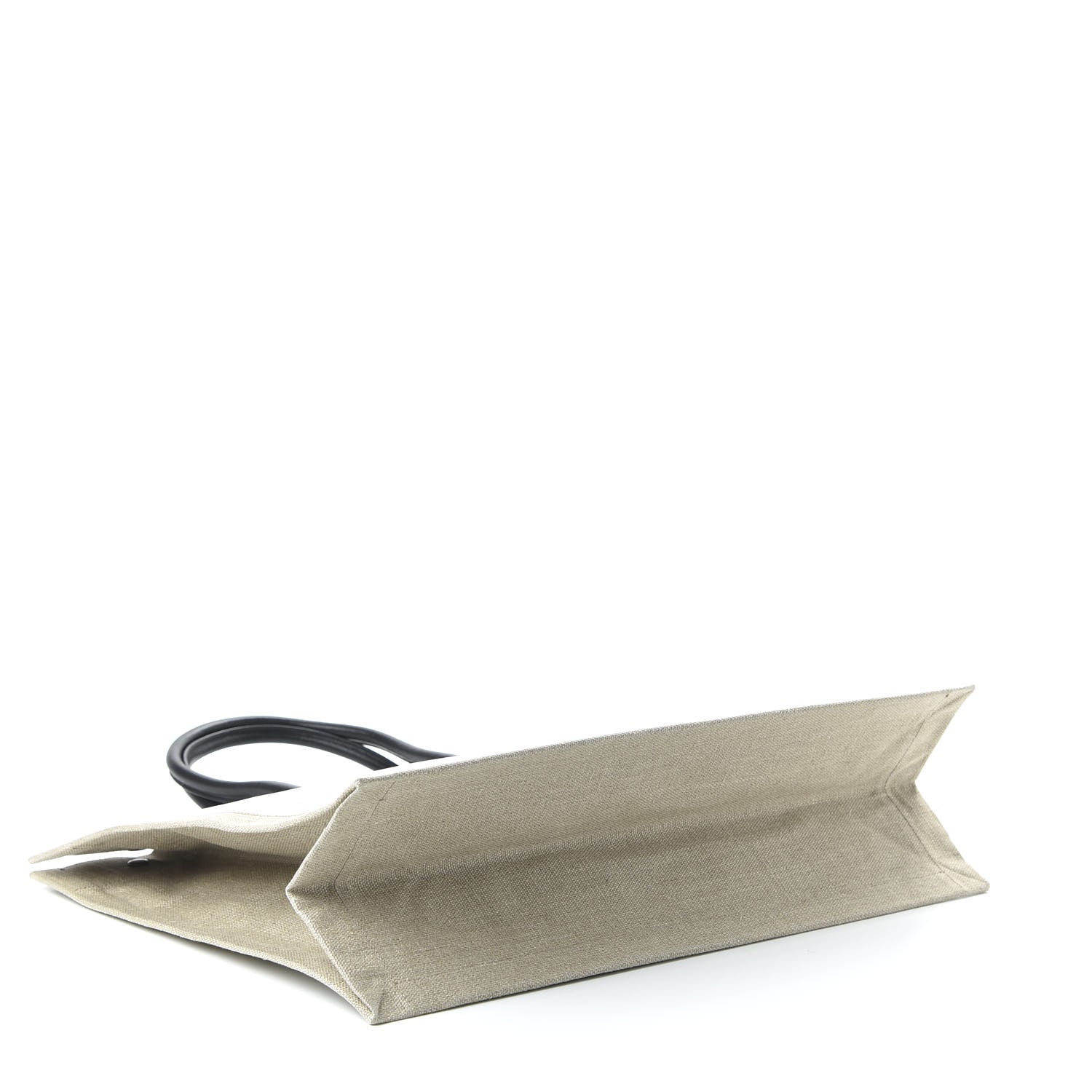 Saint Laurent Linen Calfskin Rive Gauche Tote Optic White 4 of 9